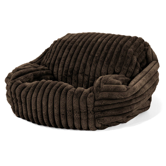 Sabine Sitzsack Sessel - Ultra Plüsch Cord Nussbraun 02