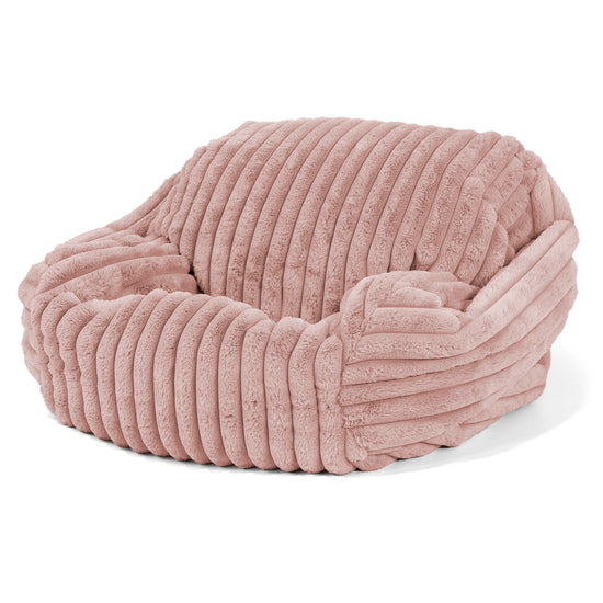 Sabine Sitzsack Sessel - Ultra Plüsch Cord Pastellrosa 02