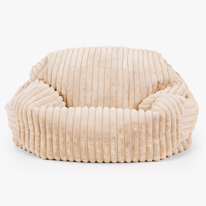 Sabine Sitzsack Sofa - Ultra Plüsch Cord Pfirsich 01