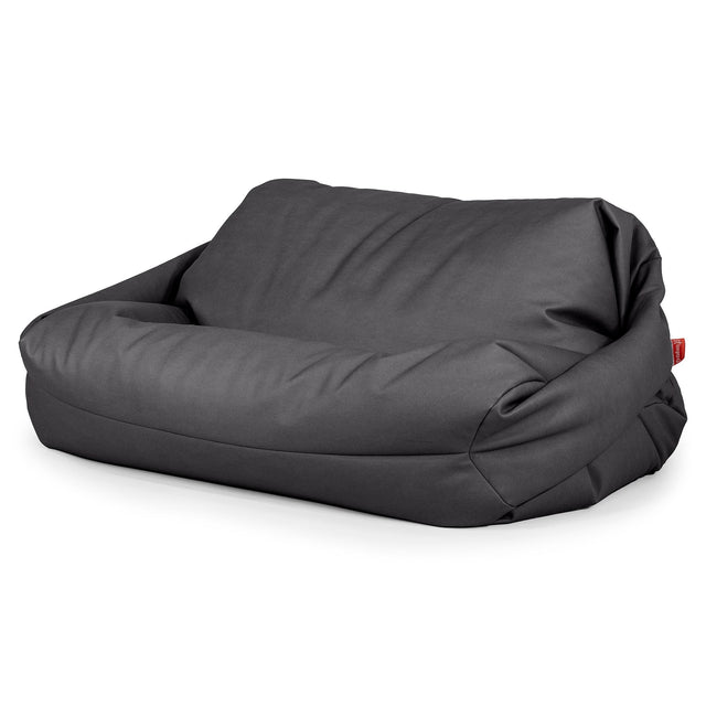 Sabine Sitzsack Sofa - Veganes Leder Schwarz 01