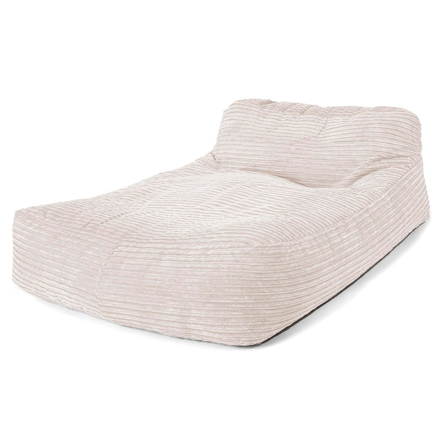 Schlafsofa Sitzsack - Cord Creme 01