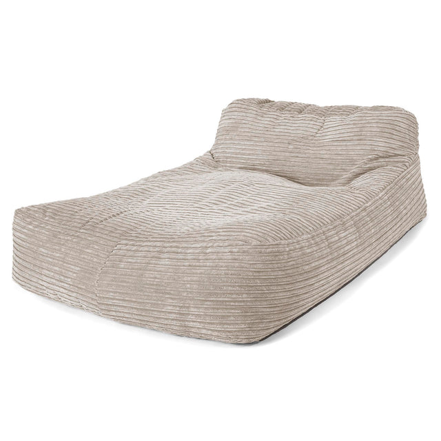 Schlafsofa Sitzsack - Cord Nerzfarben 01