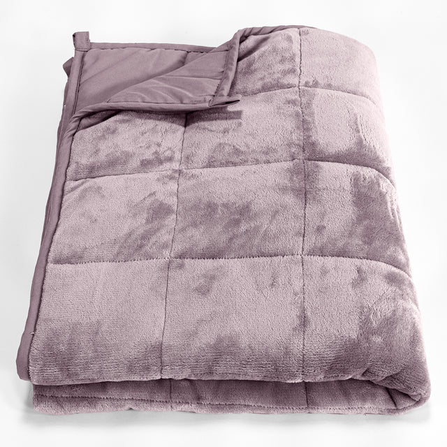 Gewichtsdecke für Kinder - Flanell-Fleece Blassrosa 01