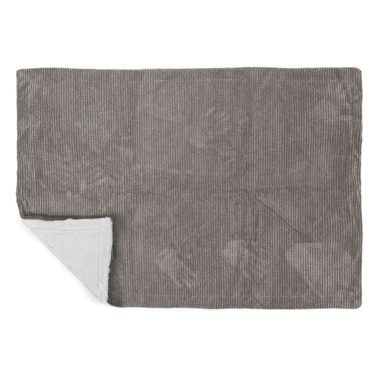 Sherpa-Decke - Pom-Pom Anthrazit 03