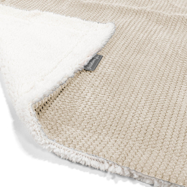 Sherpa-Decke - Pom-Pom Creme 02