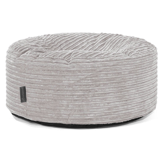 Sitzhocker Pouf - Cord Silber 01