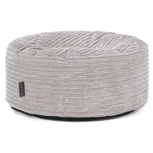 Sitzhocker Pouf - Cord Silber 01