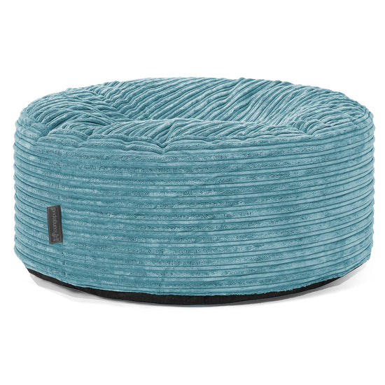 Sitzhocker Pouf - Cord Türkis 01