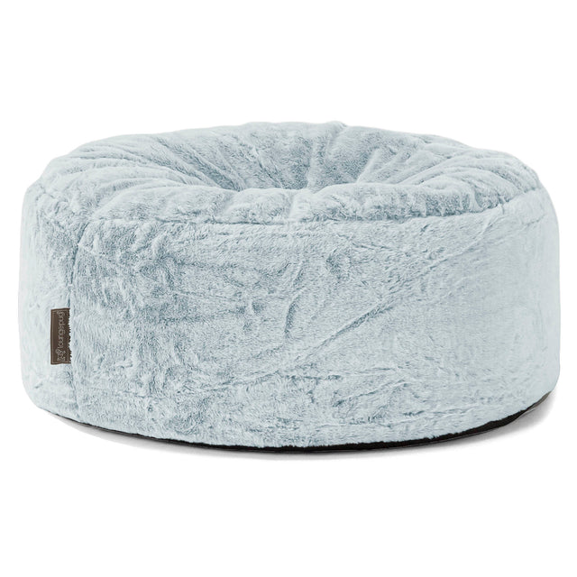 Sitzhocker Pouf - Kaninchen Kunstfell Pastellblau 01