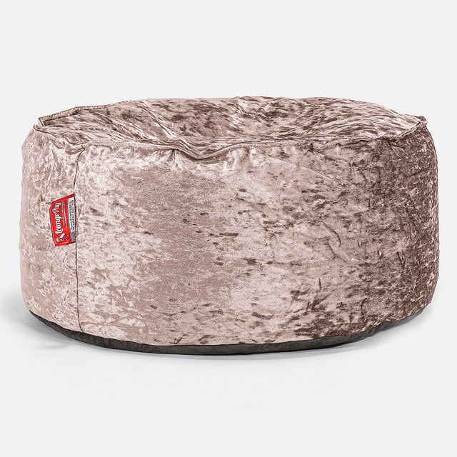 Sitzhocker Pouf - Retro-Samt Trüffel 01