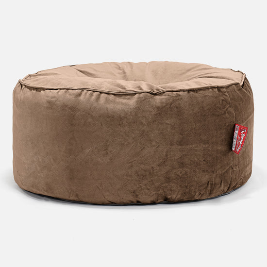 Sitzhocker Pouf - Samt Espresso 01