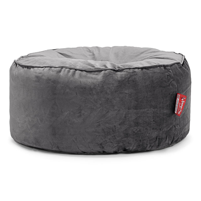 Sitzhocker Pouf - Samt Schiefergrau 01