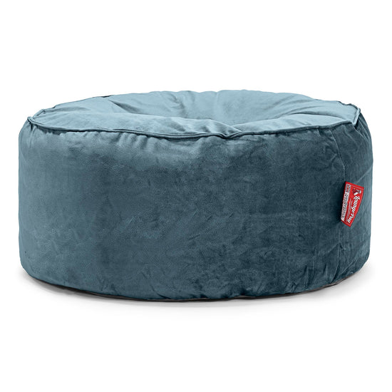 Sitzhocker Pouf - Samt Türkis 01