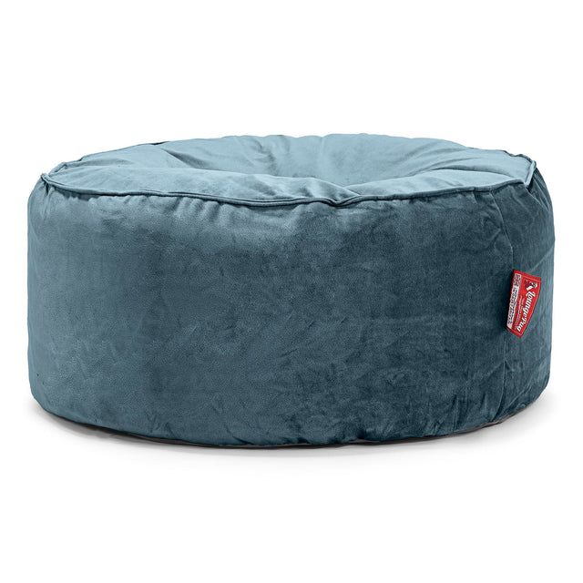 Sitzhocker Pouf - Samt Türkis 01