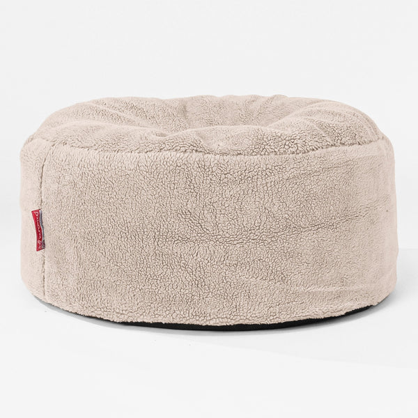 Sitzhocker Pouf - Teddy Kunstfell Nerzfarben 01
