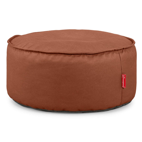 Sitzhocker Pouf - Veganes Leder Kastanienbraun 01