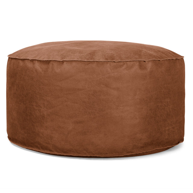 Sitzhocker Pouf - Vintage Leder Karamell 01