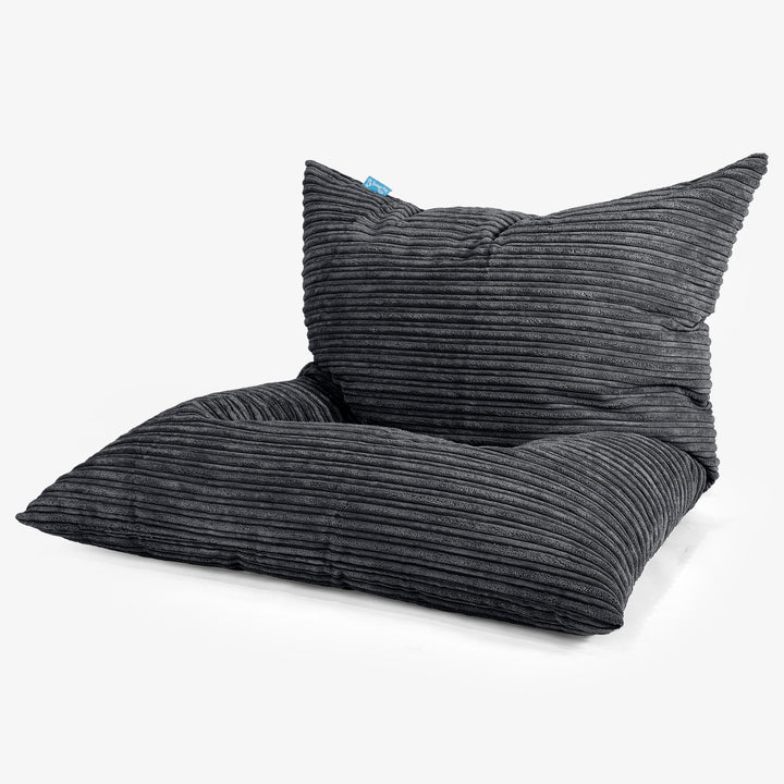 Sitzsack Kinder XL 2-14 jahren - Cord Schwarz 01