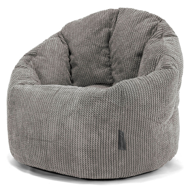 Sitzsack Kuschel Lounge Sessel - Pom-Pom Anthrazit 01