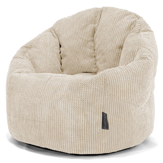 Sitzsack Kuschel Lounge Sessel - Pom-Pom Creme 01
