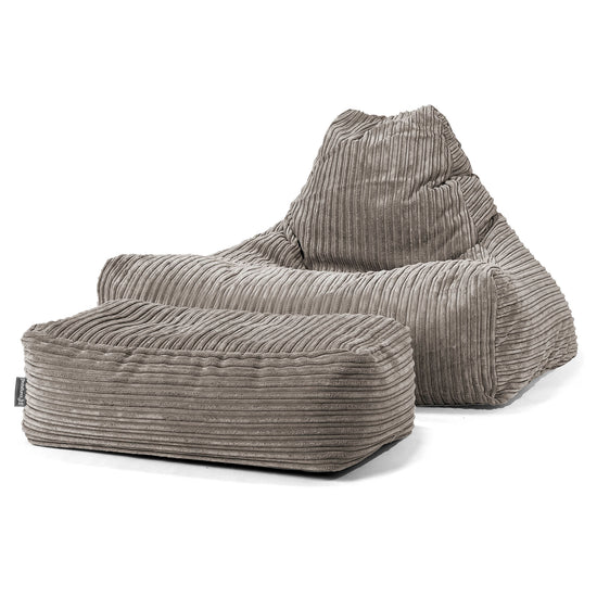Sitzsack Lounge Sessel - Cord Graphitgrau 02
