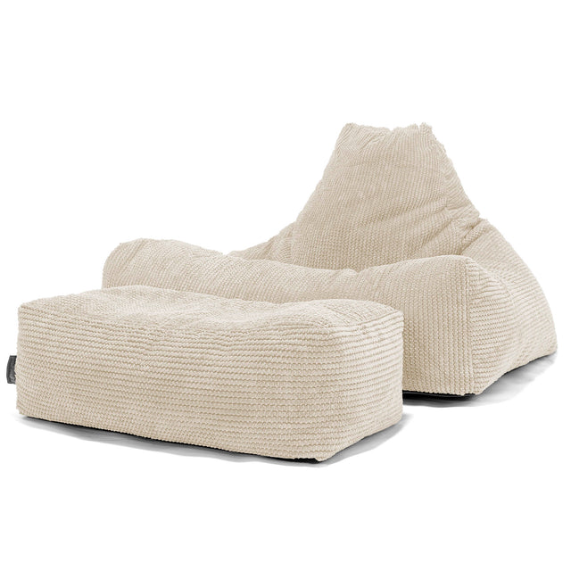 Sitzsack Lounge Sessel - Pom-Pom Creme 02