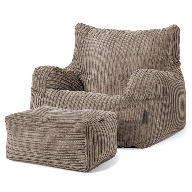 Josephine Sitzsack Ohrensessel - Cord Beigegrau 02