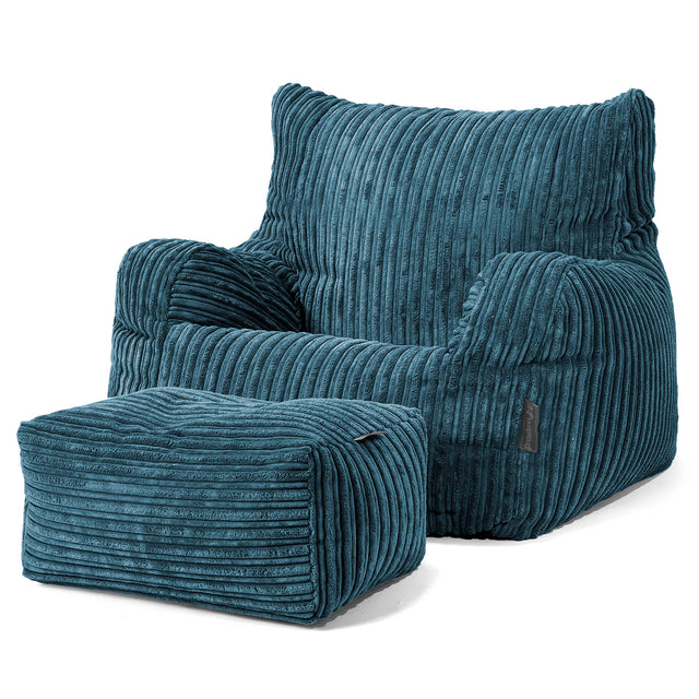Josephine Sitzsack Ohrensessel - Cord Marineblau 02