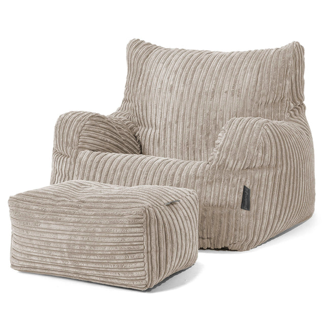 Josephine Sitzsack Ohrensessel - Cord Nerzfarben 02