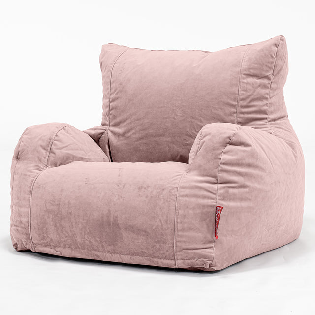 Sitzsack Ohrensessel - Samt Pink 01