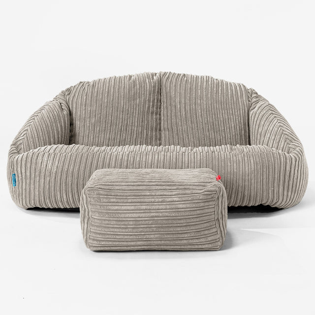 Kindersofa Bubble 2-6 jahren - Cord Nerzfarben 02