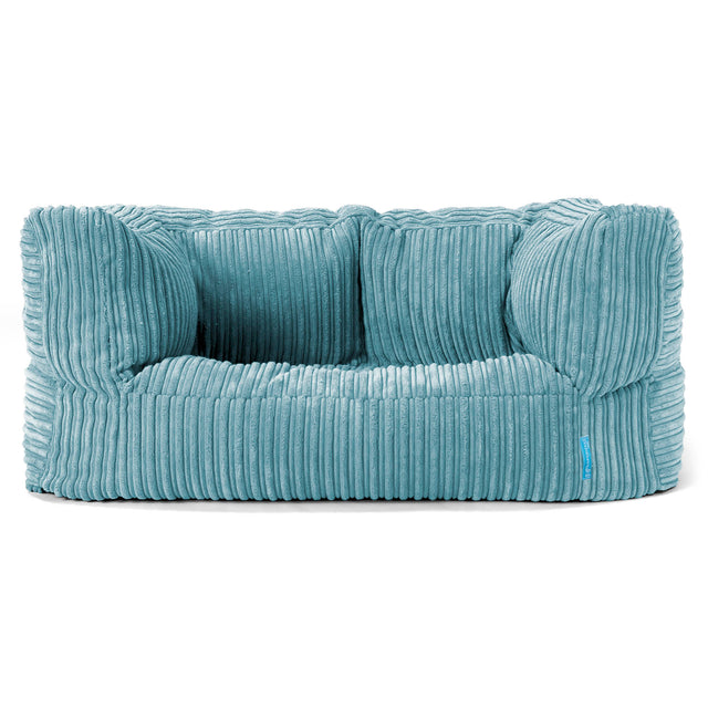 Kindersofa Albert 2-6 jahren - Cord Türkis_01