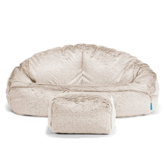 Kindersofa Bubble 2-6 jahren - Kaninchen Kunstfell Goldbraun 02