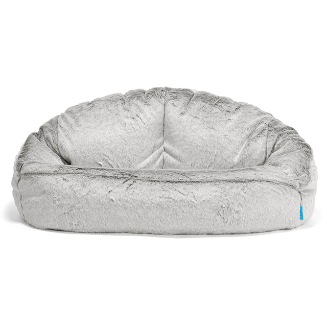 Kindersofa Bubble 2-6 jahren - Kaninchen Kunstfell Hellgrau 01