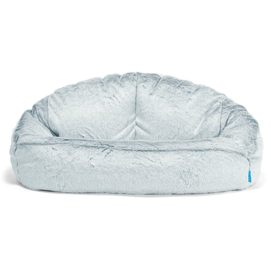 Kindersofa Bubble 2-6 jahren - Kaninchen Kunstfell Pastellblau 01