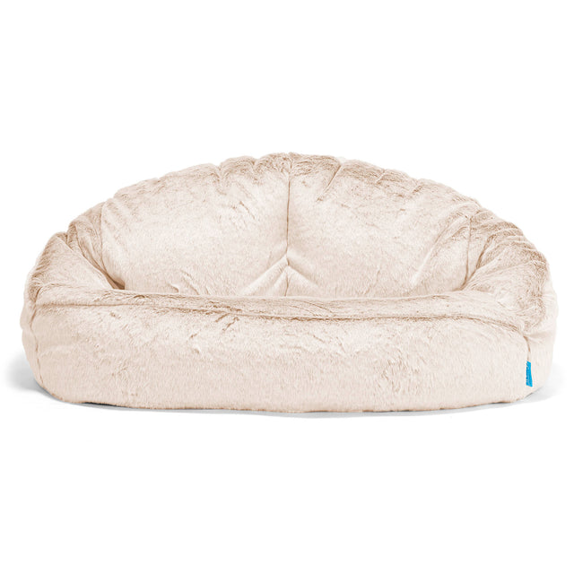 Kindersofa Bubble 2-6 jahren - Kaninchen Kunstfell Weiß 01