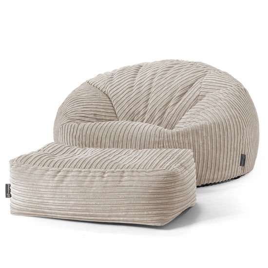 Sitzsack Sofa - Cord Nerzfarben 02