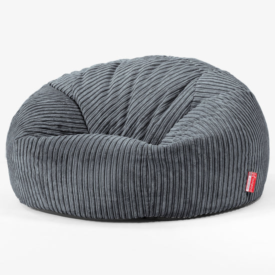 Sitzsack Sofa - Cord Stahlgrau 01