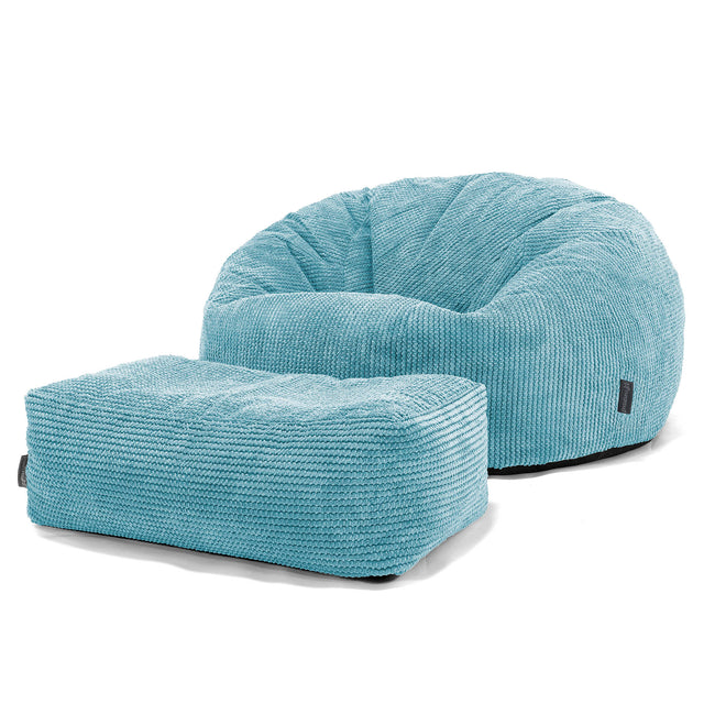Sitzsack Sofa - Pom-Pom Türkis 02