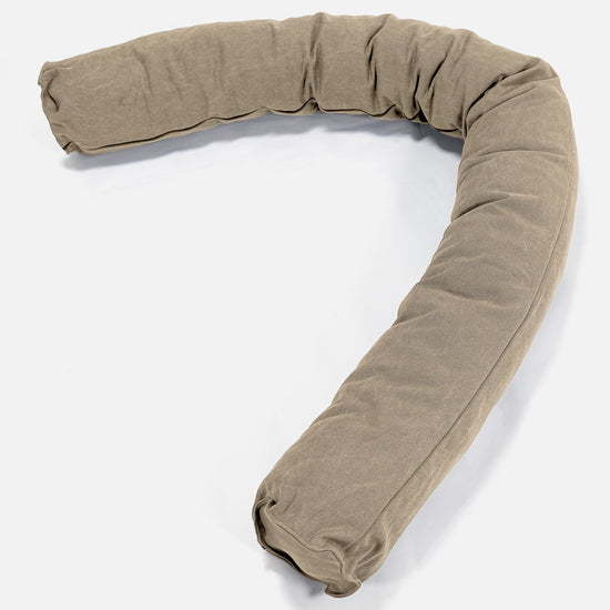 Seitenschläferkissen XXL - Stonewashed-stoff Erde Braun 01