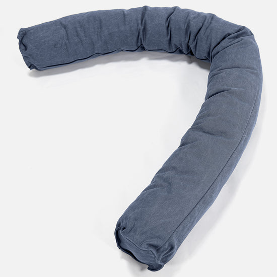 Seitenschläferkissen XXL - Stonewashed-stoff Marineblau 01