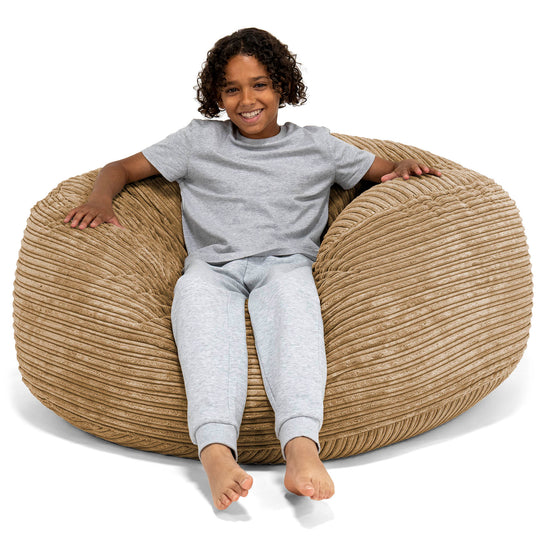 Super Bequemer Riesen Kindersitzsack 6-14 Jahre - Cord Sand 01