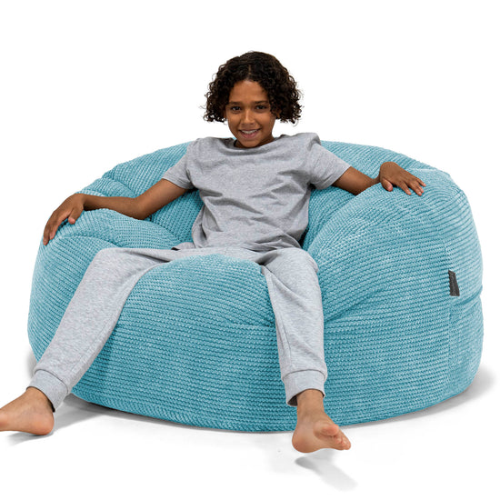 Super Bequemer Riesen Kindersitzsack 6-14 Jahre - Pom-Pom Türkis 01