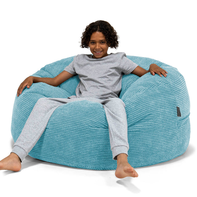 Super Bequemer Riesen Kindersitzsack 6-14 Jahre - Pom-Pom Türkis 01