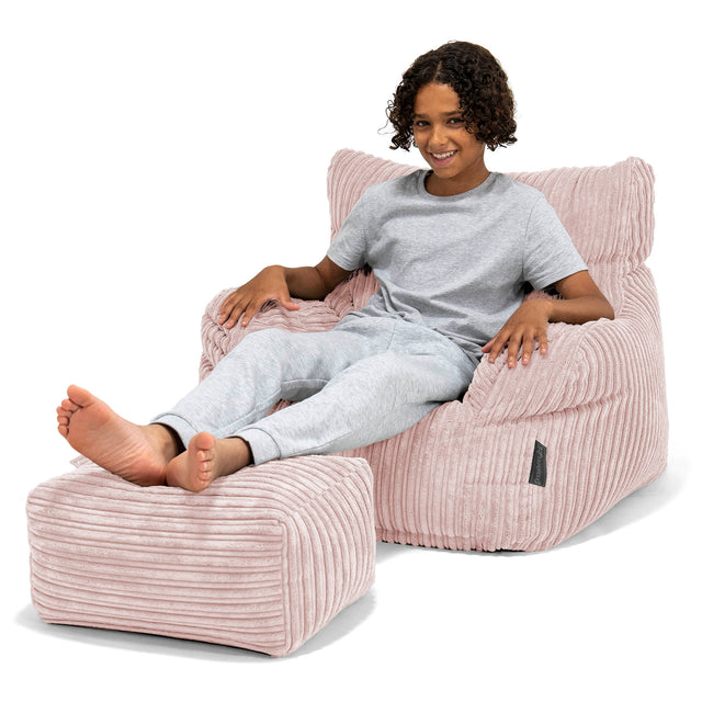 Sitzsack Sessel für Teenager 6-14 Jahre - Cord Rosa 01