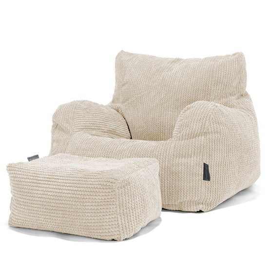 Sitzsack Sessel für Teenager 6-14 Jahre - Pom-Pom Creme 03