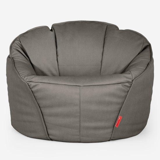 Ultimative Klassischer Gaming Sitzsack - Veganes Leder Grau 02