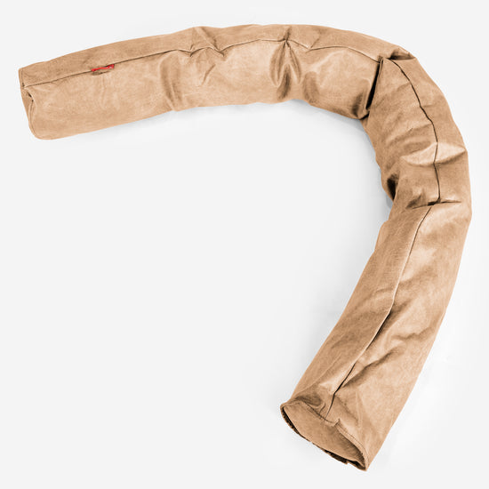 Seitenschläferkissen XXL - Vintage Leder Goldbraun 01