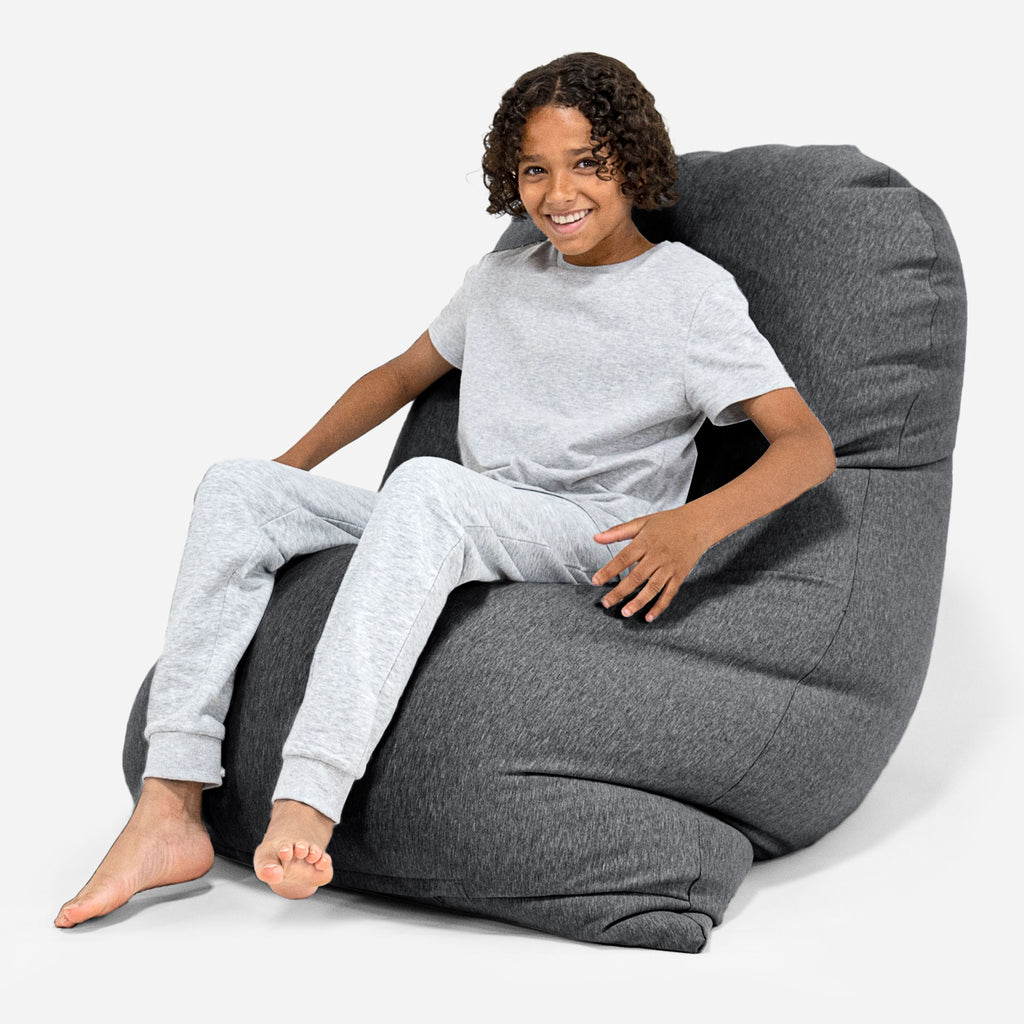 Grande XL Sitzsack - Elastische Baumwolle Schiefergrau 03