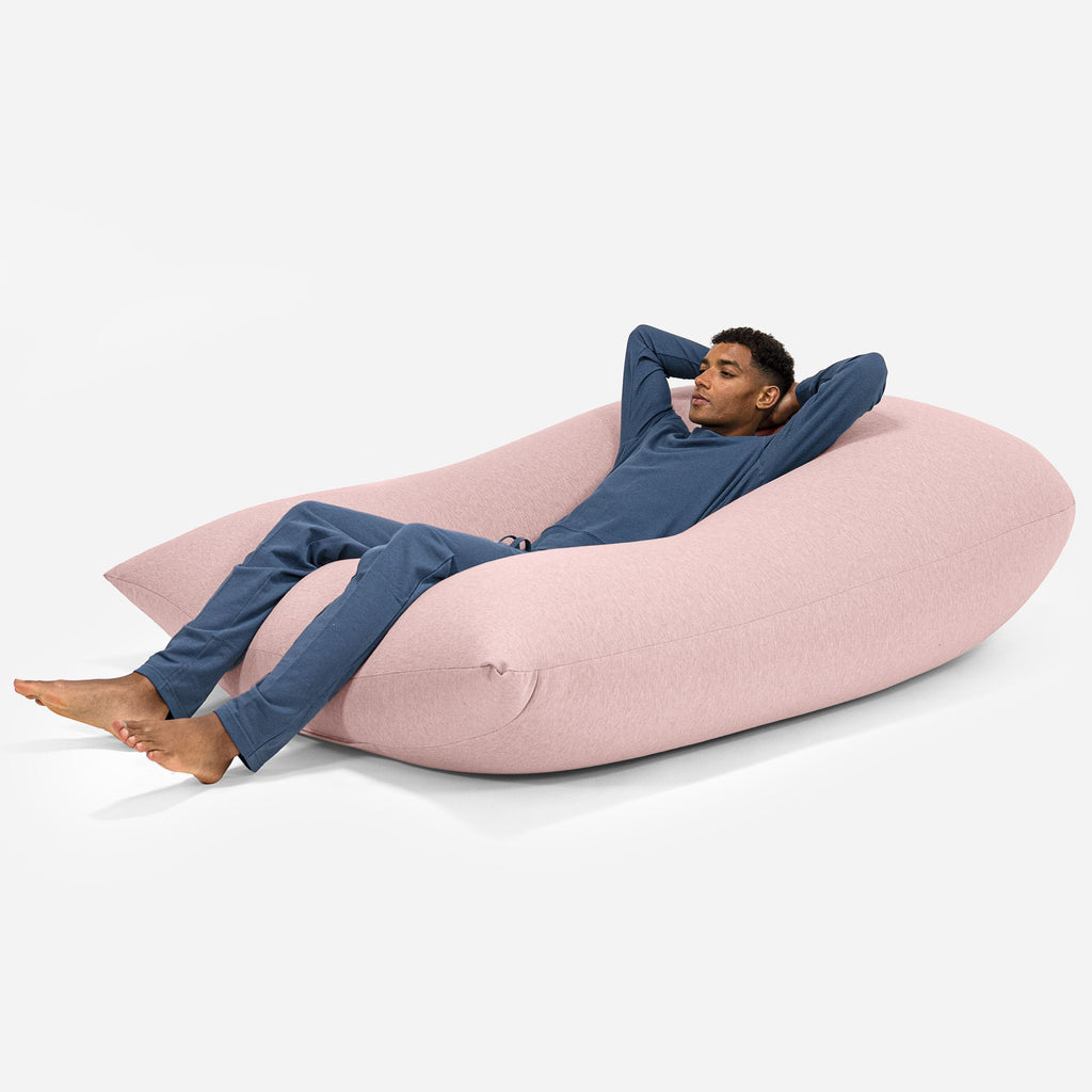 Venti XXL Riesen Sitzsack - Elastische Baumwolle Baby Pink 02